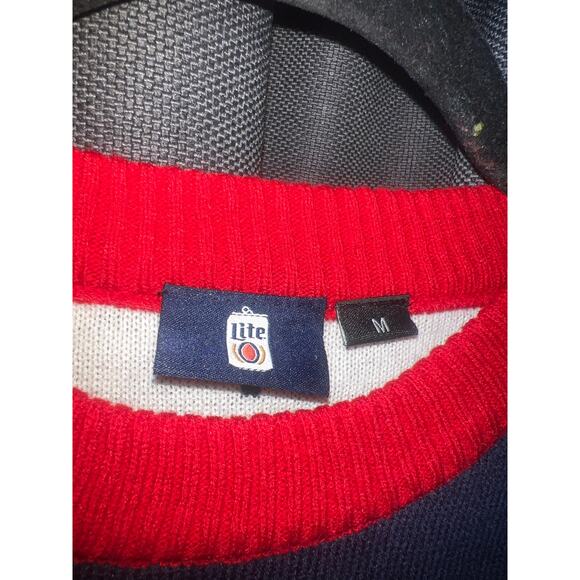 Ugly Christmas Sweater Xmas Size Medium Miller Lite - Picture 2 of 3